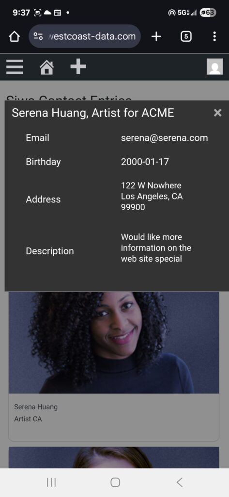 WordPress Plugin Siwa Contact Form mobile results details 2